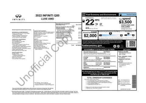 Another view of 2022 INFINITI Q50 LUXE for sale in Gurnee, IL at CarWise Gurnee