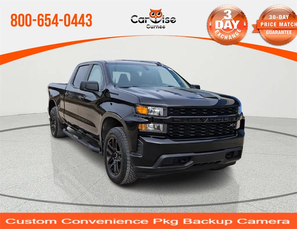 Black 2021 Chevrolet Silverado 1500 Custom for sale in Gurnee, IL