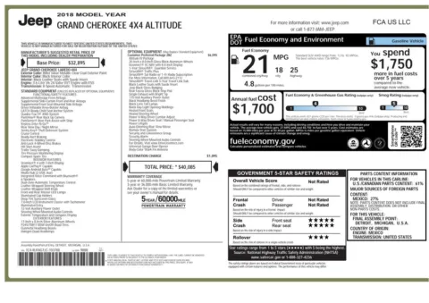 Another view of 2018 Jeep Grand Cherokee Altitude for sale in Gurnee, IL at CarWise Gurnee