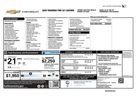 Another view of 2020 Chevrolet Traverse 3LT for sale in Gurnee, IL at CarWise Gurnee