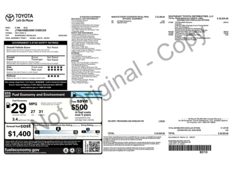 Another view of 2021 Toyota C-HR XLE for sale in Gurnee, IL at CarWise Gurnee
