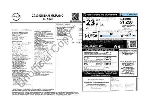 Another view of 2022 Nissan Murano SL for sale in Gurnee, IL at CarWise Gurnee