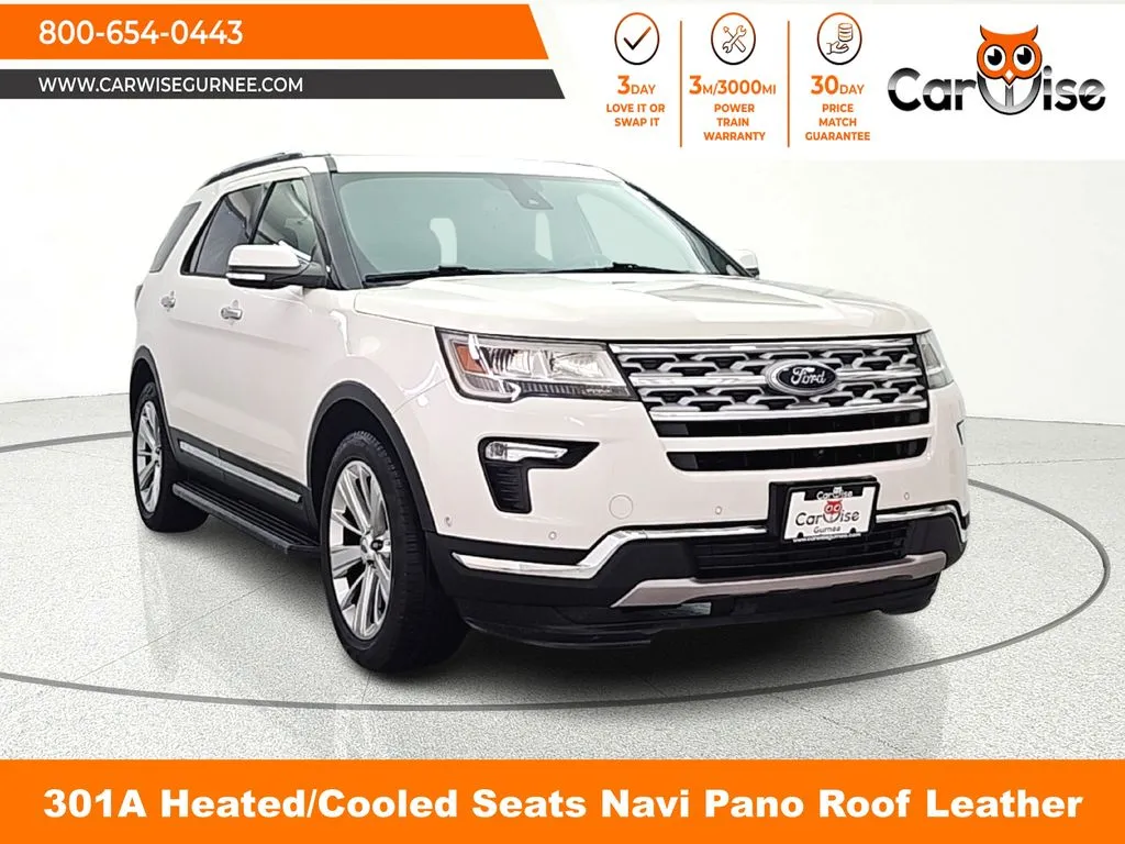 White 2019 Ford Explorer Limited for sale in Gurnee, IL