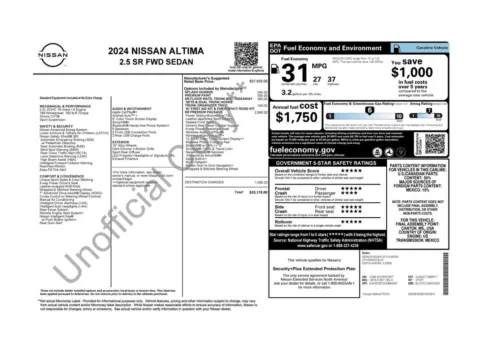 Another view of 2024 Nissan Altima 2.5 SR for sale in Gurnee, IL at CarWise Gurnee