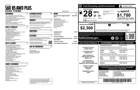 Another view of 2024 Volvo S60 B5 Plus Dark Theme for sale in Gurnee, IL at CarWise Gurnee