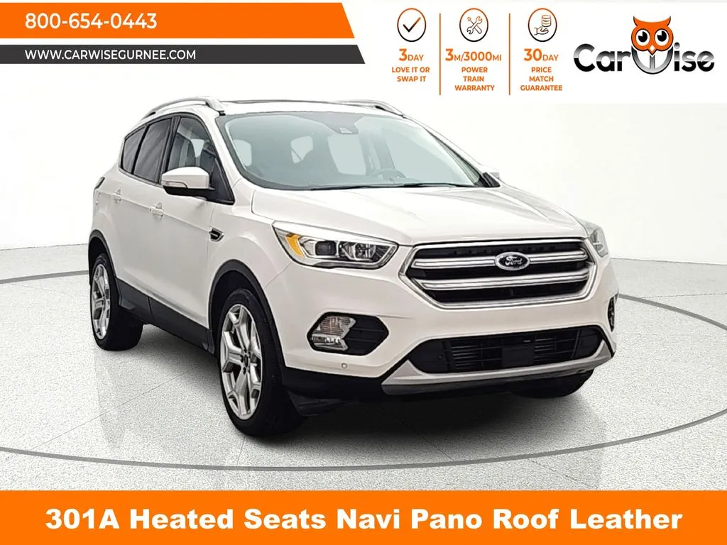 White 2017 Ford Escape Titanium for sale in Gurnee, IL