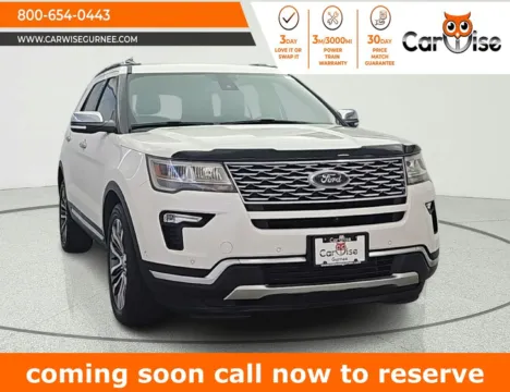 White 2018 Ford Explorer Platinum for sale in Gurnee, IL
