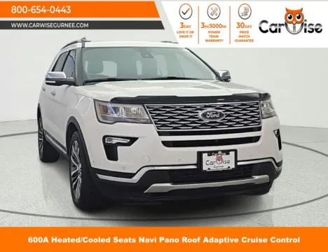 White 2018 Ford Explorer Platinum for sale in Gurnee, IL