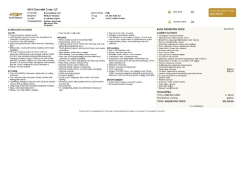 Another view of 2015 Chevrolet Cruze 1LT for sale in Gurnee, IL at CarWise Gurnee