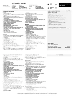 Another view of 2018 Acura TLX 3.5L V6 for sale in Gurnee, IL at CarWise Gurnee