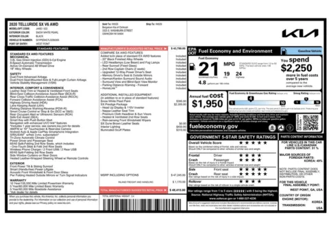 Another view of 2020 Kia Telluride SX for sale in Gurnee, IL at CarWise Gurnee