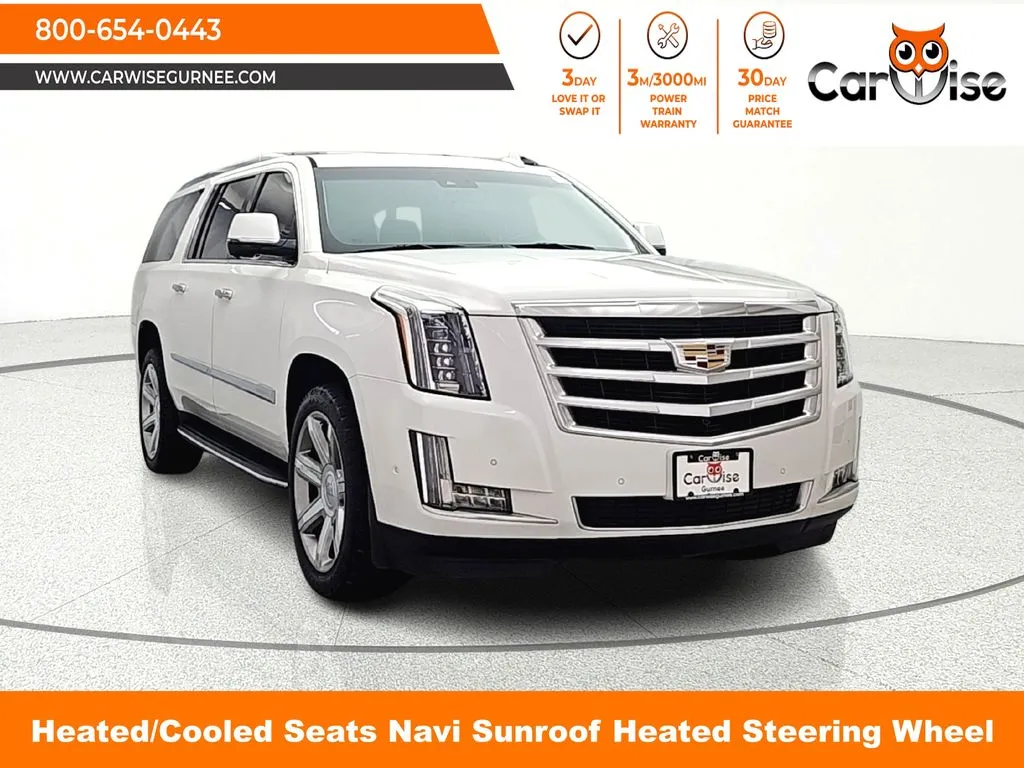 White 2019 Cadillac Escalade ESV Luxury for sale in Gurnee, IL