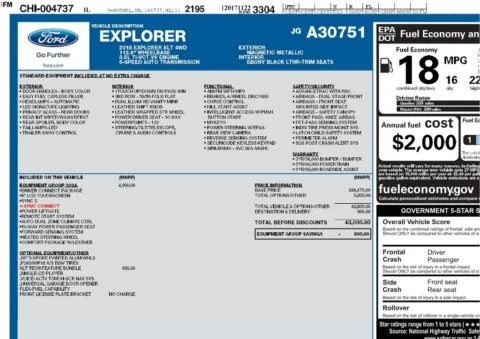 Another view of 2018 Ford Explorer XLT for sale in Gurnee, IL at CarWise Gurnee