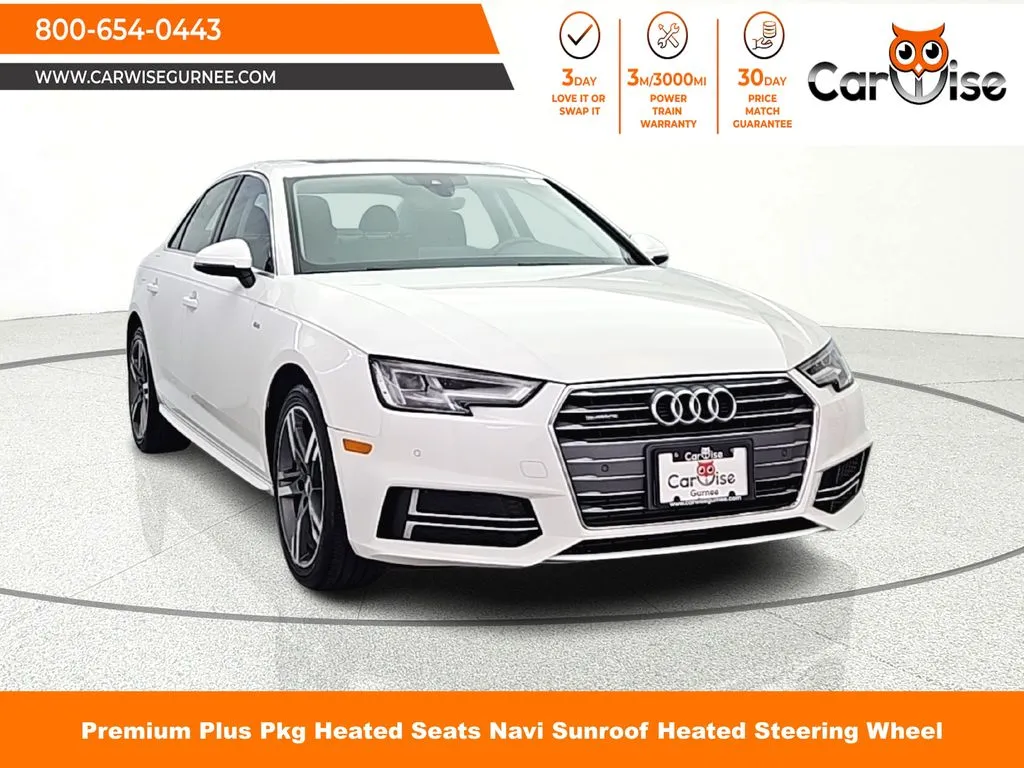 White 2017 Audi A4 2.0T Premium Plus for sale in Gurnee, IL