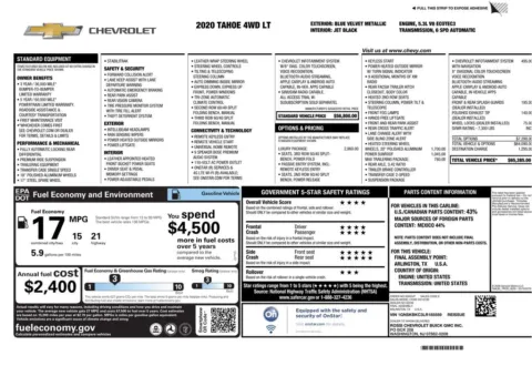Another view of 2020 Chevrolet Tahoe LT for sale in Gurnee, IL at CarWise Gurnee