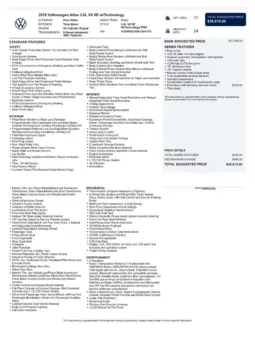 Another view of 2019 Volkswagen Atlas 3.6L V6 SE for sale in Gurnee, IL at CarWise Gurnee