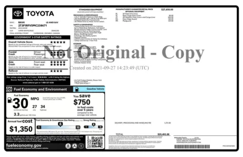 Another view of 2021 Toyota RAV4 LE for sale in Gurnee, IL at CarWise Gurnee