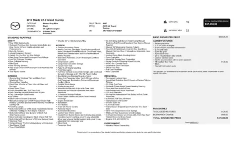 Another view of 2015 Mazda CX-9 Grand Touring for sale in Gurnee, IL at CarWise Gurnee