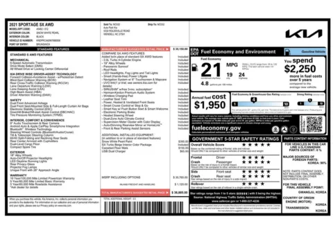 Another view of 2021 Kia Sportage SX for sale in Gurnee, IL at CarWise Gurnee