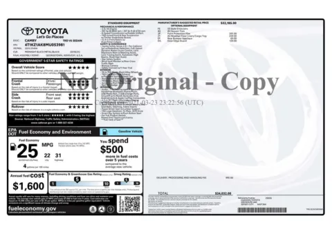 Another view of 2021 Toyota Camry TRD V6 for sale in Gurnee, IL at CarWise Gurnee