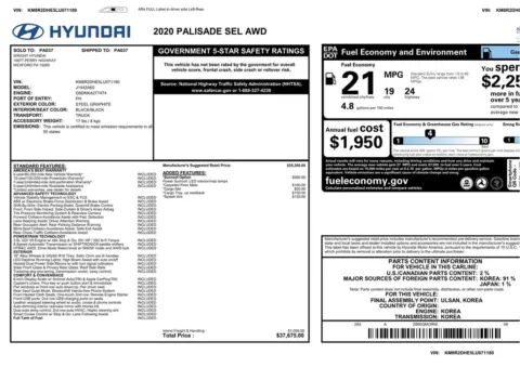 Another view of 2020 Hyundai Palisade SEL for sale in Gurnee, IL at CarWise Gurnee