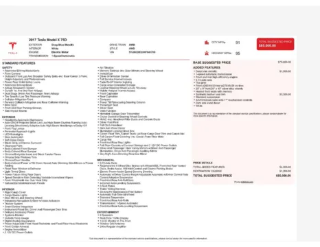 Another view of 2017 Tesla Model X 75D for sale in Gurnee, IL at CarWise Gurnee