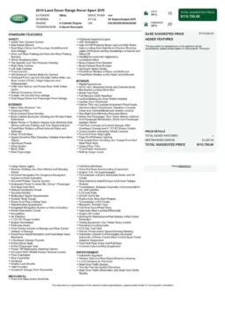 Another view of 2019 Land Rover Range Rover Sport SVR for sale in Gurnee, IL at CarWise Gurnee