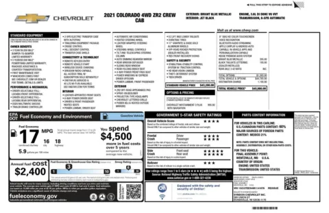 Another view of 2021 Chevrolet Colorado ZR2 for sale in Gurnee, IL at CarWise Gurnee