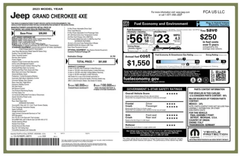 Another view of 2023 Jeep Grand Cherokee 4xe for sale in Gurnee, IL at CarWise Gurnee