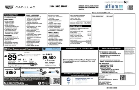 Another view of 2024 Cadillac LYRIQ Sport for sale in Gurnee, IL at CarWise Gurnee