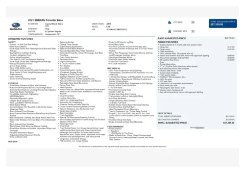 Another view of 2021 Subaru Forester for sale in Gurnee, IL at CarWise Gurnee