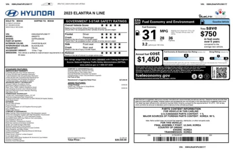 Another view of 2023 Hyundai Elantra N Line for sale in Gurnee, IL at CarWise Gurnee