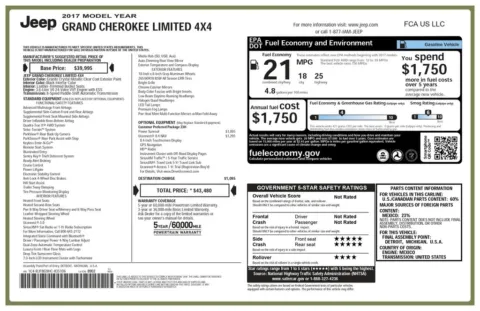 Another view of 2017 Jeep Grand Cherokee Limited for sale in Gurnee, IL at CarWise Gurnee