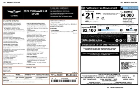 Another view of 2022 Genesis GV70 3.5T Sport for sale in Gurnee, IL at CarWise Gurnee