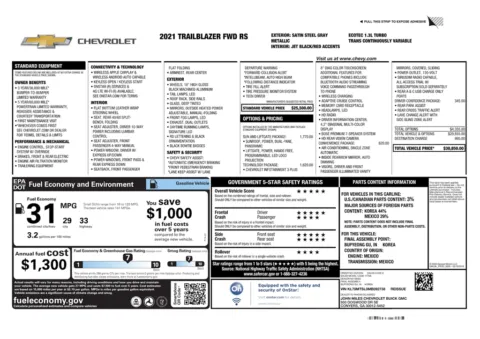 Another view of 2021 Chevrolet TrailBlazer RS for sale in Gurnee, IL at CarWise Gurnee