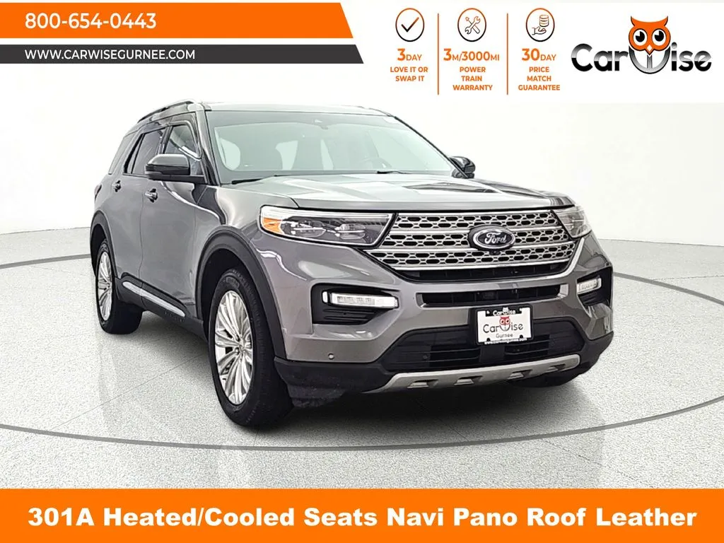 Blue 2021 Ford Explorer Limited for sale in Gurnee, IL