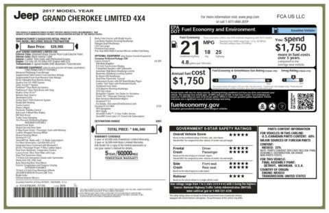 Another view of 2017 Jeep Grand Cherokee Limited for sale in Gurnee, IL at CarWise Gurnee
