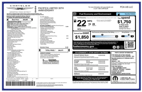 Another view of 2020 Chrysler Pacifica Limited for sale in Gurnee, IL at CarWise Gurnee
