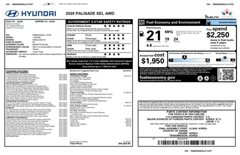 Another view of 2020 Hyundai Palisade SEL for sale in Gurnee, IL at CarWise Gurnee
