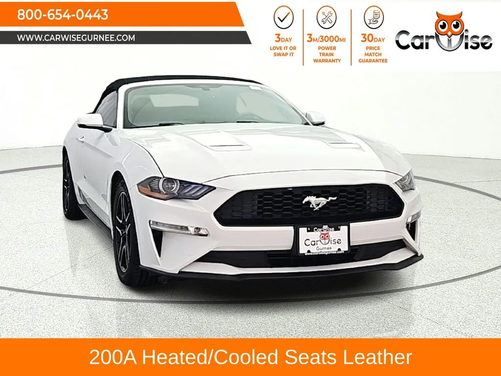 White 2019 Ford Mustang EcoBoost Premium for sale in Gurnee, IL