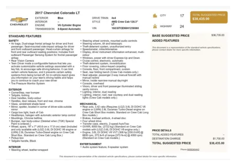 Another view of 2017 Chevrolet Colorado LT for sale in Gurnee, IL at CarWise Gurnee