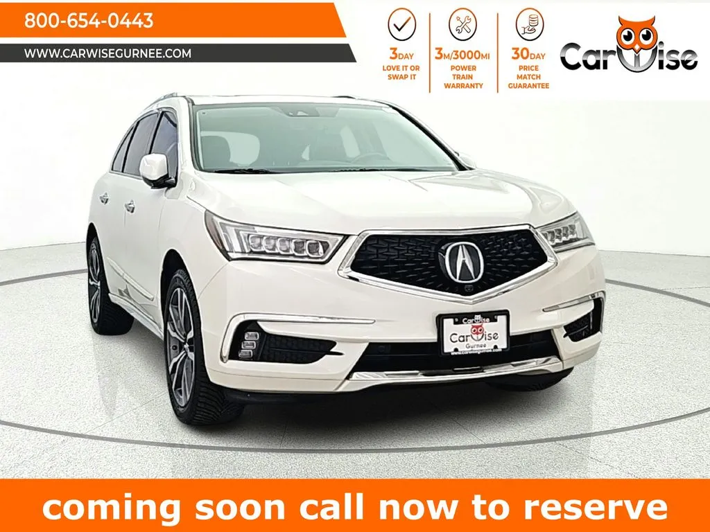 White 2019 Acura MDX 3.5L Advance Package for sale in Gurnee, IL