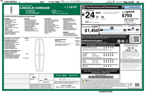 Another view of 2022 Lincoln Corsair Standard for sale in Gurnee, IL at CarWise Gurnee