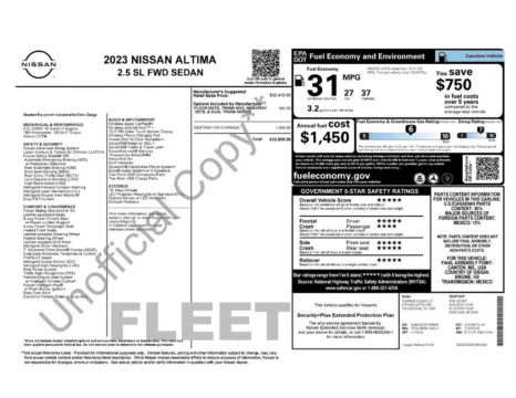 Another view of 2023 Nissan Altima 2.5 SL for sale in Gurnee, IL at CarWise Gurnee