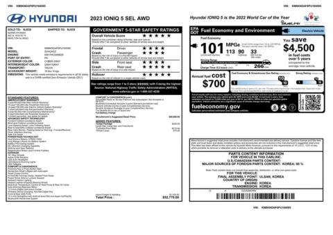 Another view of 2023 Hyundai IONIQ 5 SEL for sale in Gurnee, IL at CarWise Gurnee