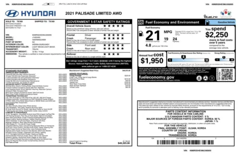 Another view of 2021 Hyundai Palisade Limited for sale in Gurnee, IL at CarWise Gurnee