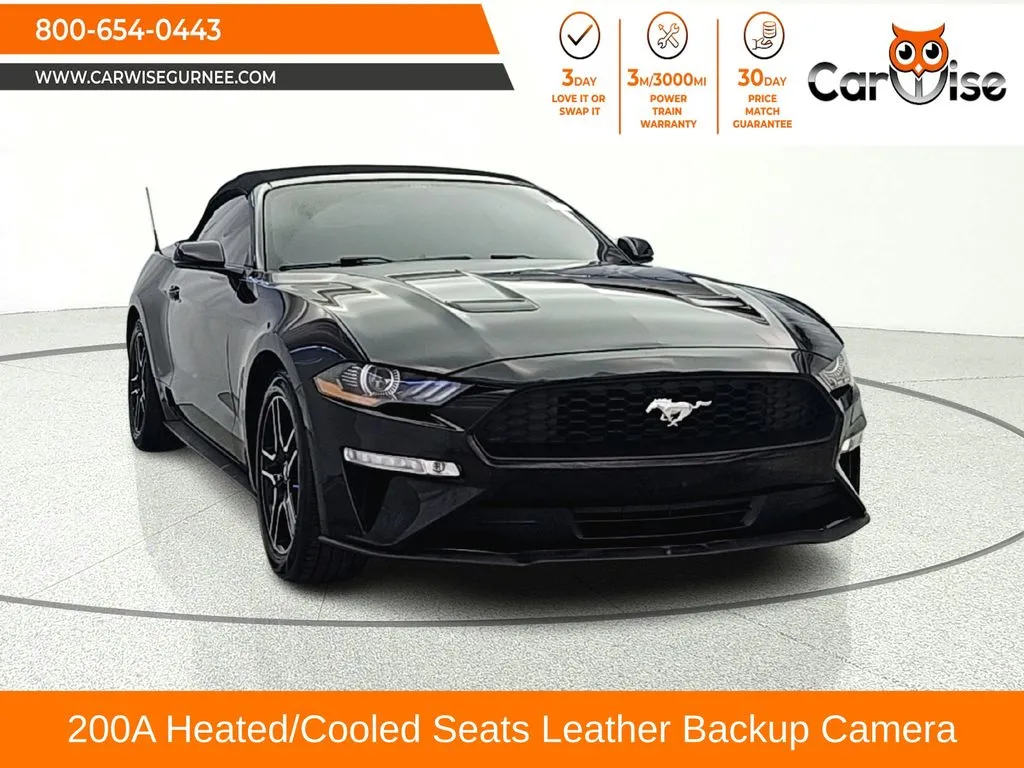Black 2020 Ford Mustang EcoBoost Premium for sale in Gurnee, IL