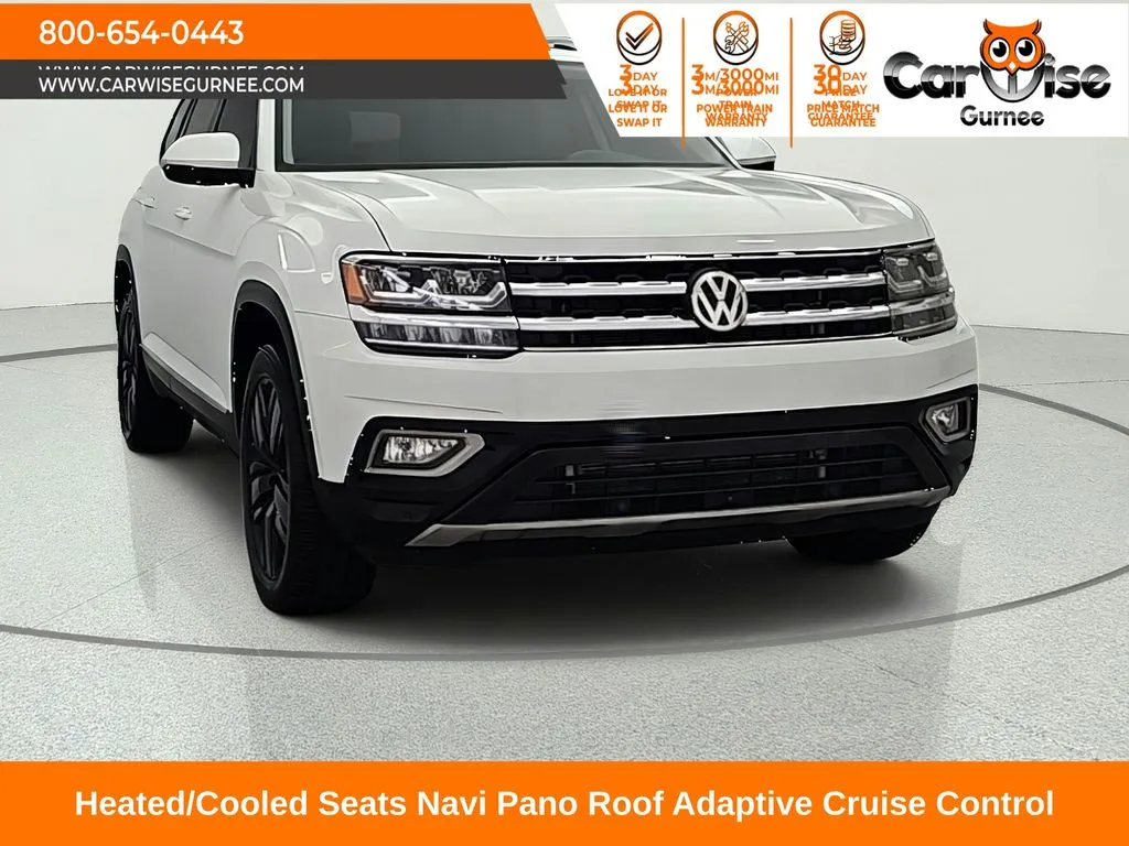 White 2019 Volkswagen Atlas SEL Premium for sale in Gurnee, IL