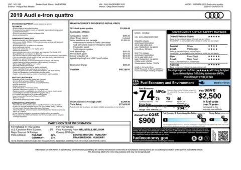 Another view of 2019 Audi e-tron Premium Plus for sale in Gurnee, IL at CarWise Gurnee
