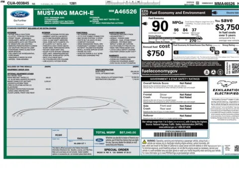 Another view of 2021 Ford Mustang Mach-E Premium for sale in Gurnee, IL at CarWise Gurnee